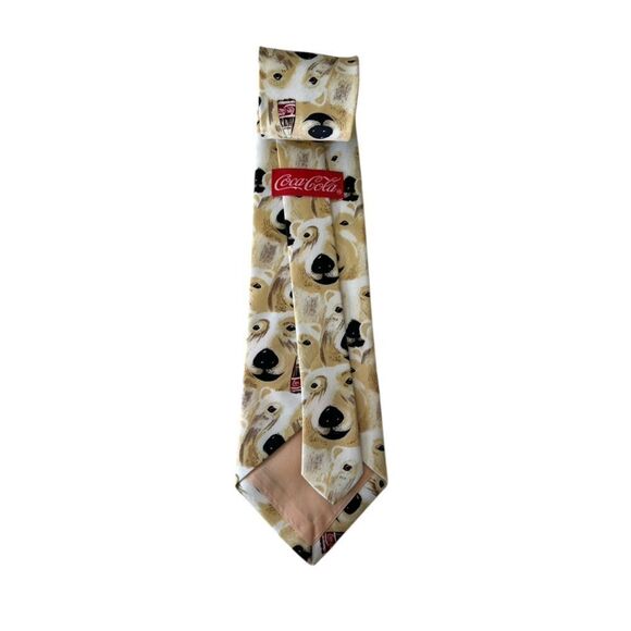 Vintage Coca-Cola Polar Bear Necktie - 60” Silk Tie - 90’s - Picture 2 of 4